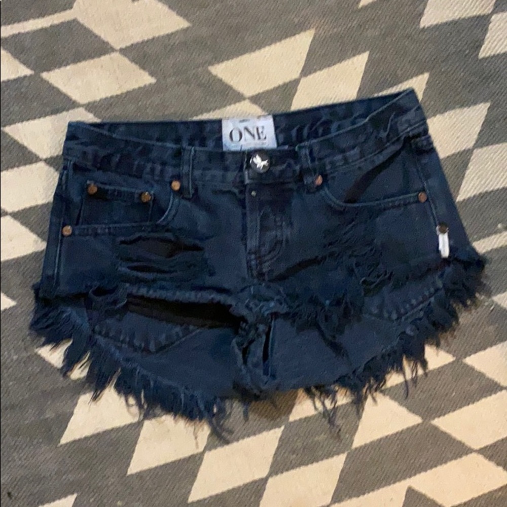 🌿 ONE TEASPOON BONITAS Dark Blue Jean Shorts